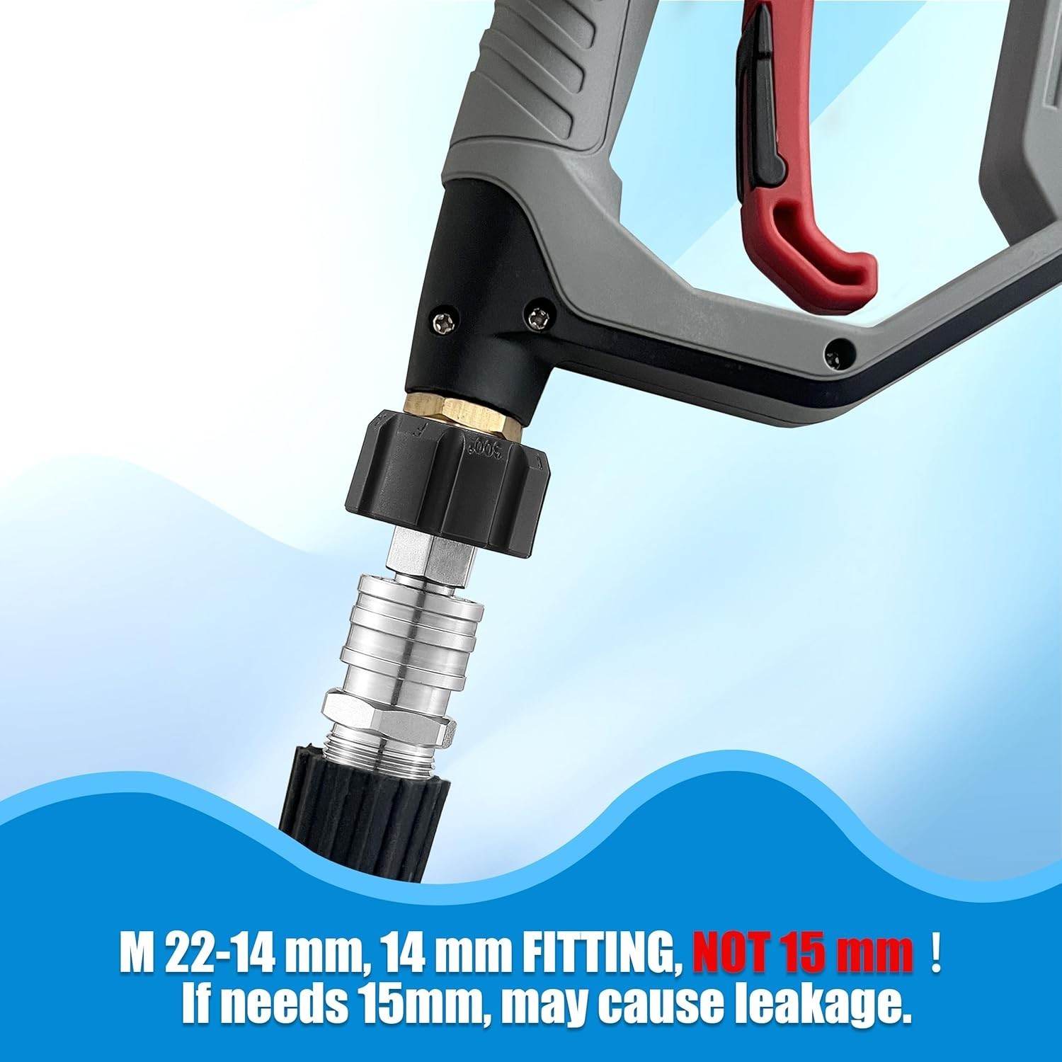 Upgrade Your Pressure Washer: M22 to 1/4” Stainless Steel Adapter Set, 4 Pcs