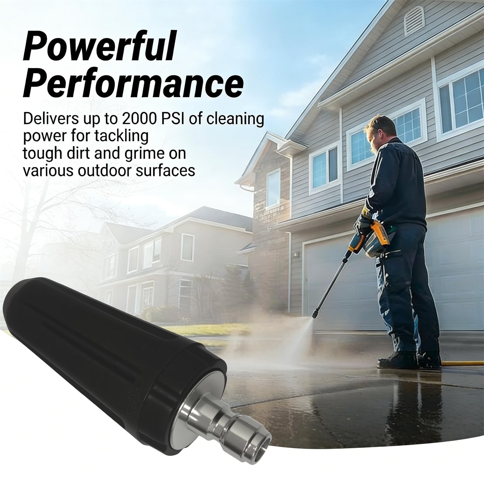 2000 PSI Turbo Nozzle, 1/4-Inch Quick Connect – for Greenworks 5201402, with …