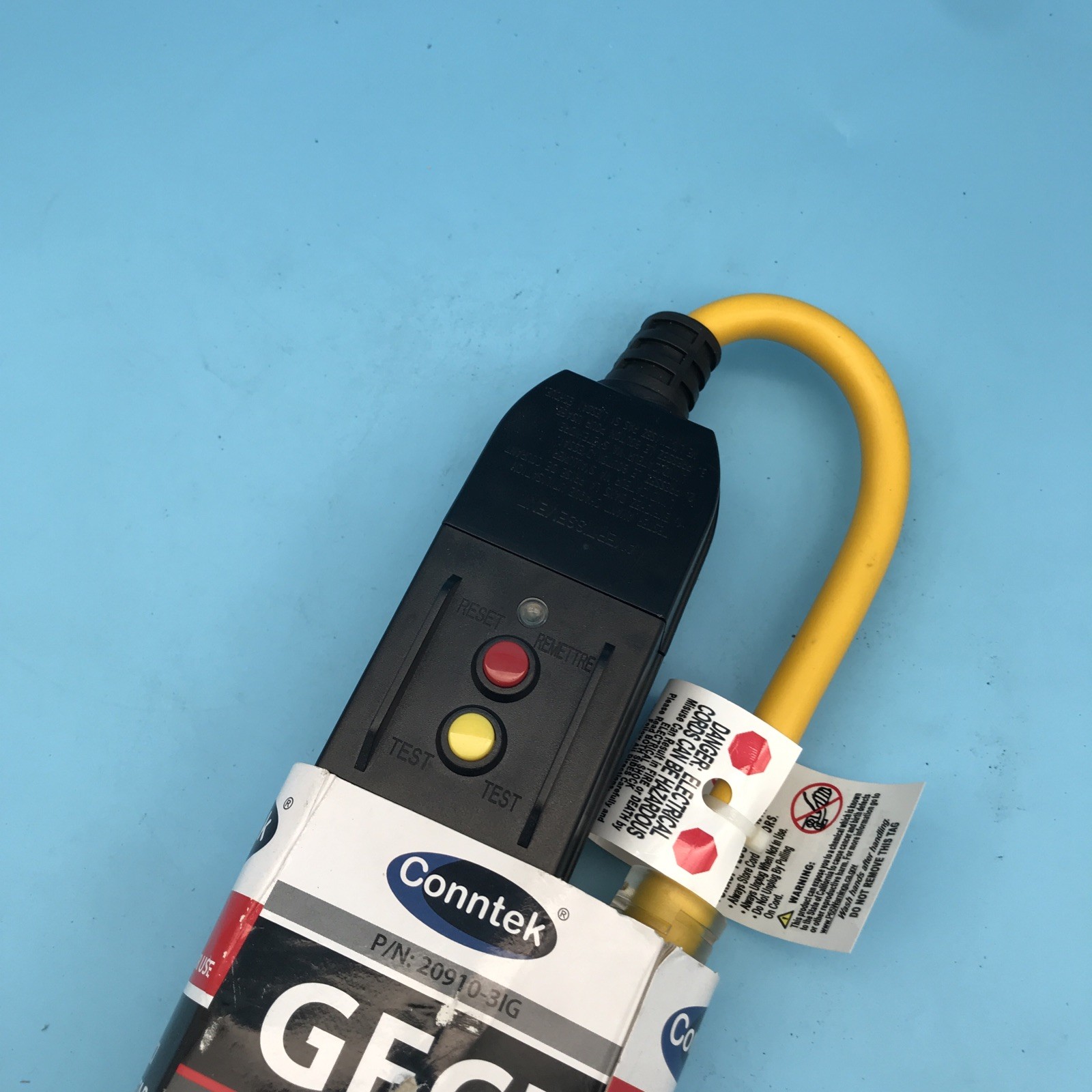 Conntek GFCI 20910-3IG Indoor Outdoor Lighted Tri-Tap Plug Brand New