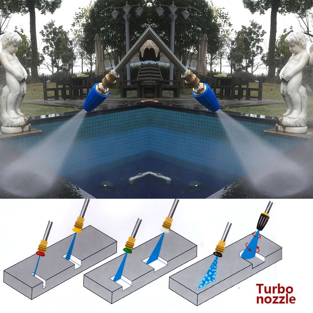 Turbo Nozzle Pressure Washer Accessories 360° Rotating Spray, 5000 Psi, 5.6 G…