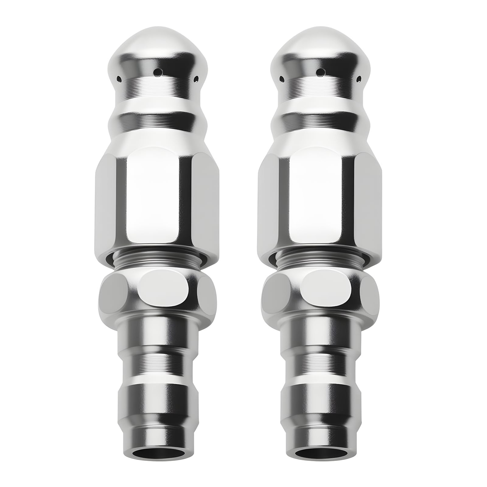 Uelkr Sewer Jetter Nozzle, Pressure Washer with 0.804 cubic inches, Silver