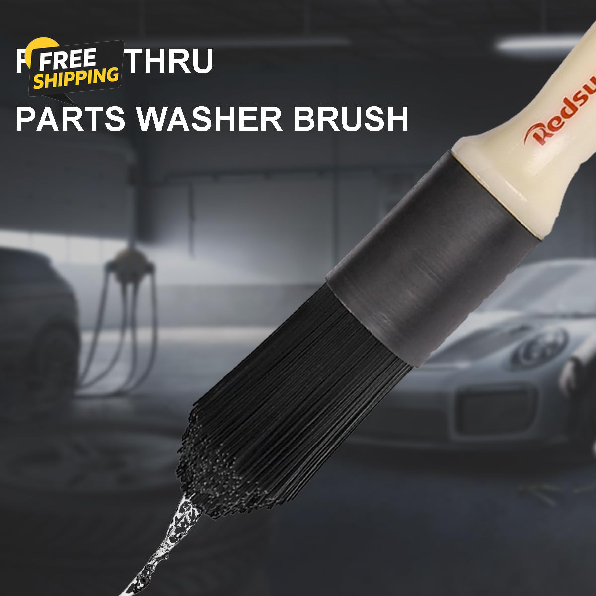Flow-Thru Parts Washer Brush Parts Cleaning Brush(3.6 Ounce,10.62 Inch)