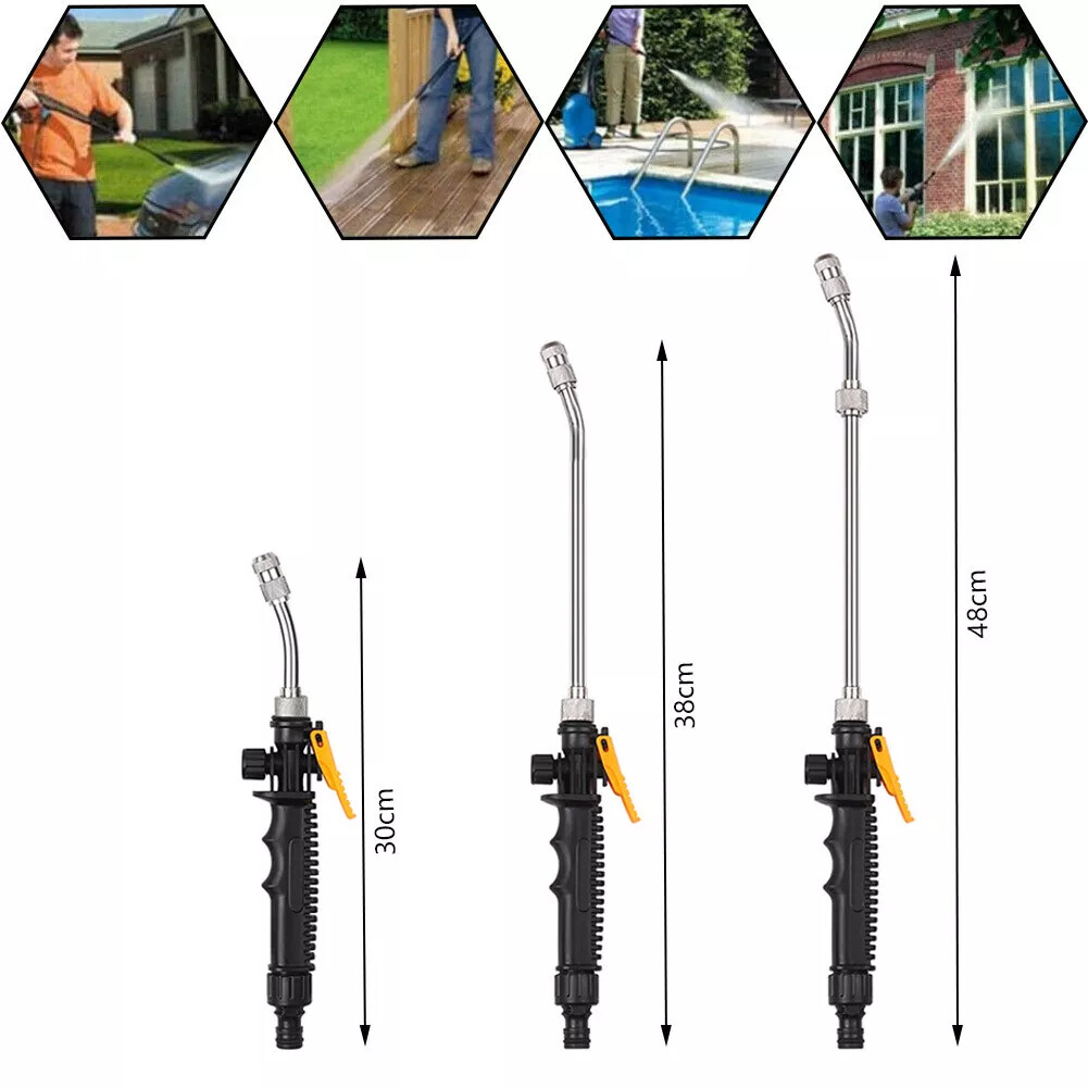 High Pressure Washer Water Spray Gun Nozzles Wand Attachment Garden Hose Cleaner