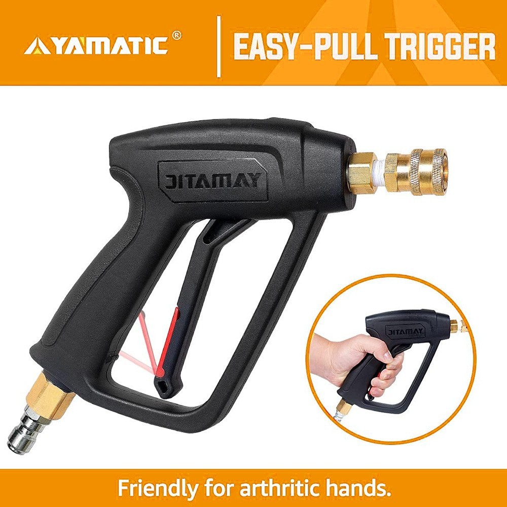YAMATIC 4000PSI Power Washer Short Gun with 3/8″ Swivel Quick Connect