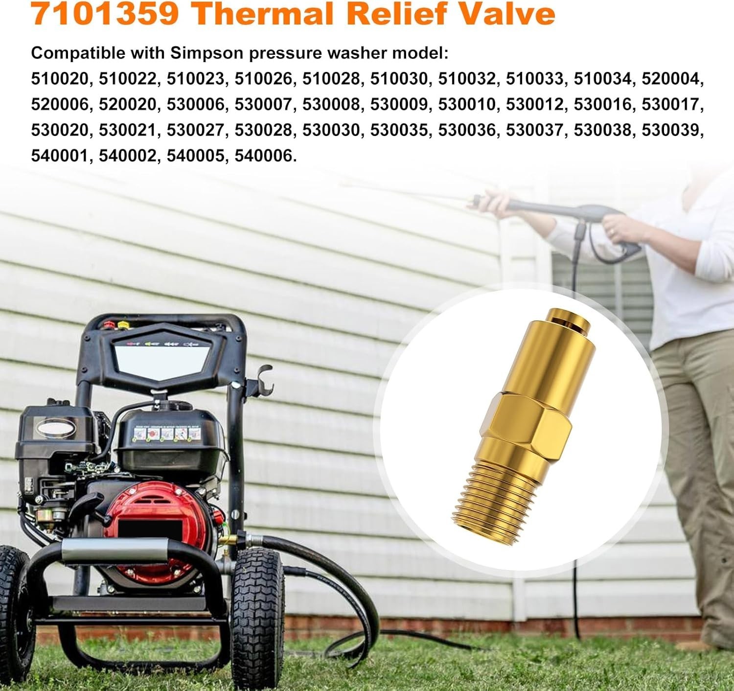 Pressure Washer Thermal Relief Valve 7101359 NPT 1/4 inch