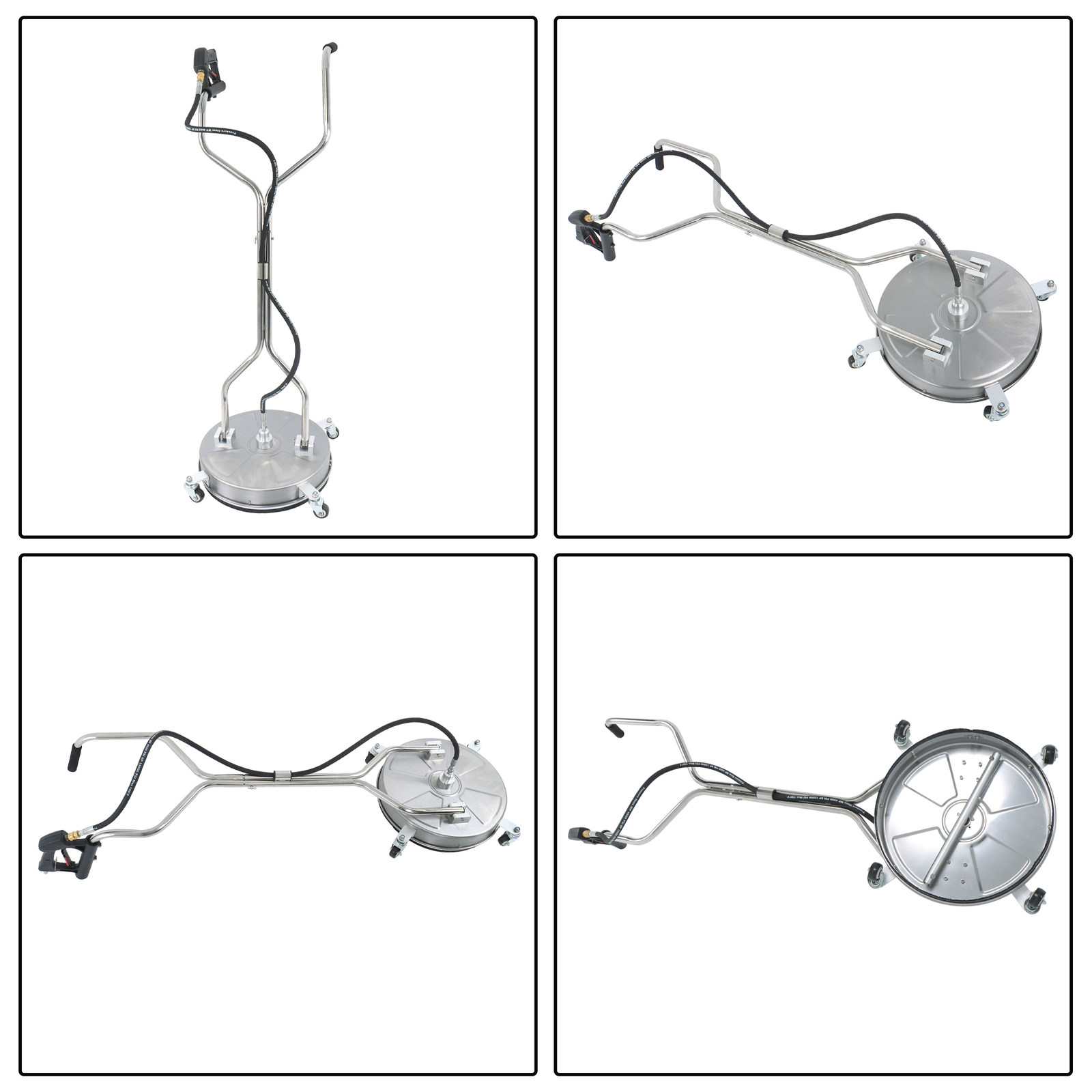 New 18″ Dual Handle Quick Connect Pressure Washer Surface Cleaner 6000PSI