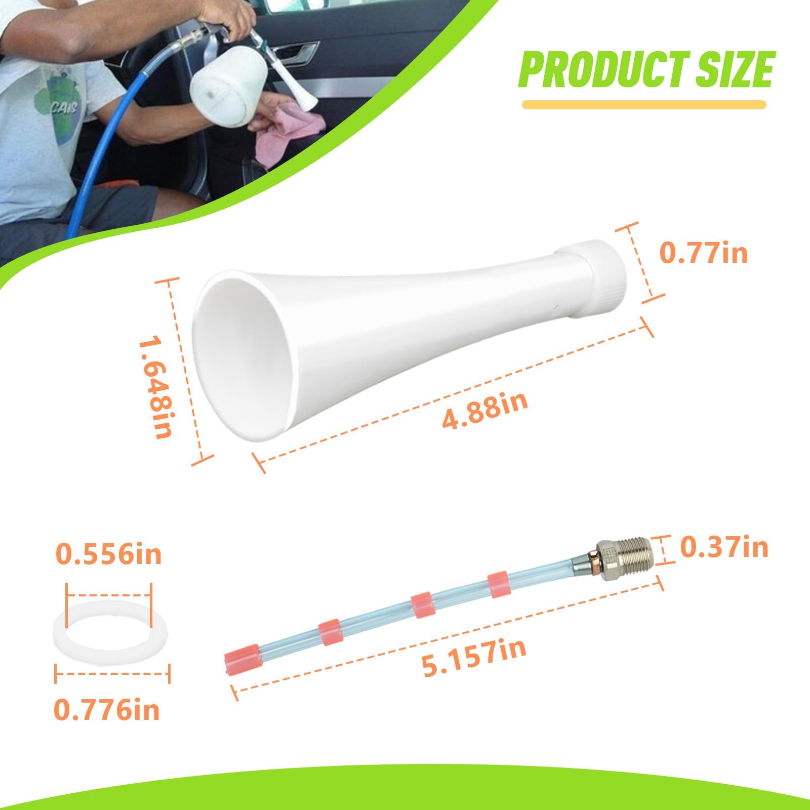 Car Cleaning Tool Kit, Fit for Gun Z-010 & Z-014, Shaped Nozzle Replacement…