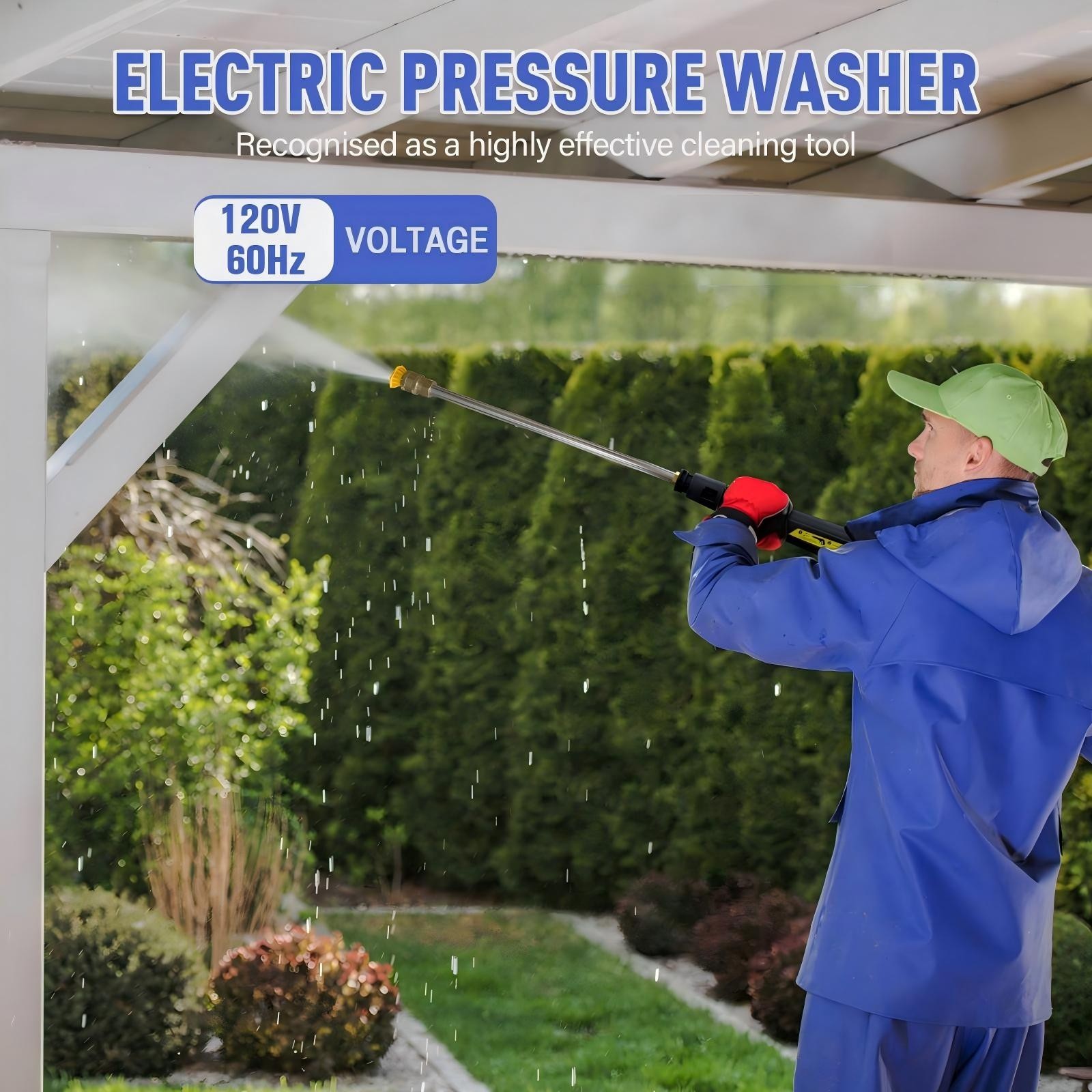 Pressure Washer 4200PSI 2.5GPM, Steel Lance, Total Stop System, for Car Wash