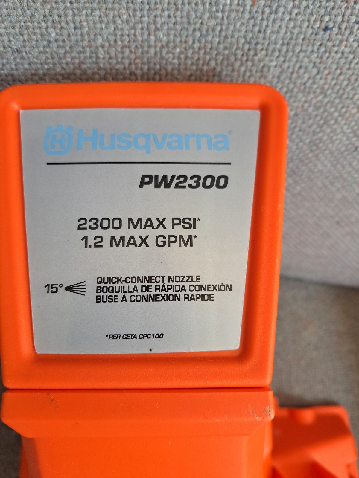 Husqvarna PW 2300 Pressure Washer Main Cover w/Screws