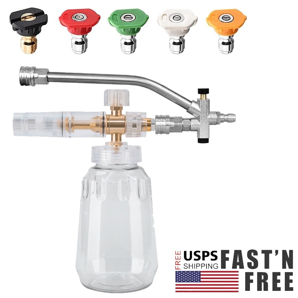 Snow Foam Lance Cannon Soap Bottle Sprayer For Pressure Washer Gun Jet Car Wash