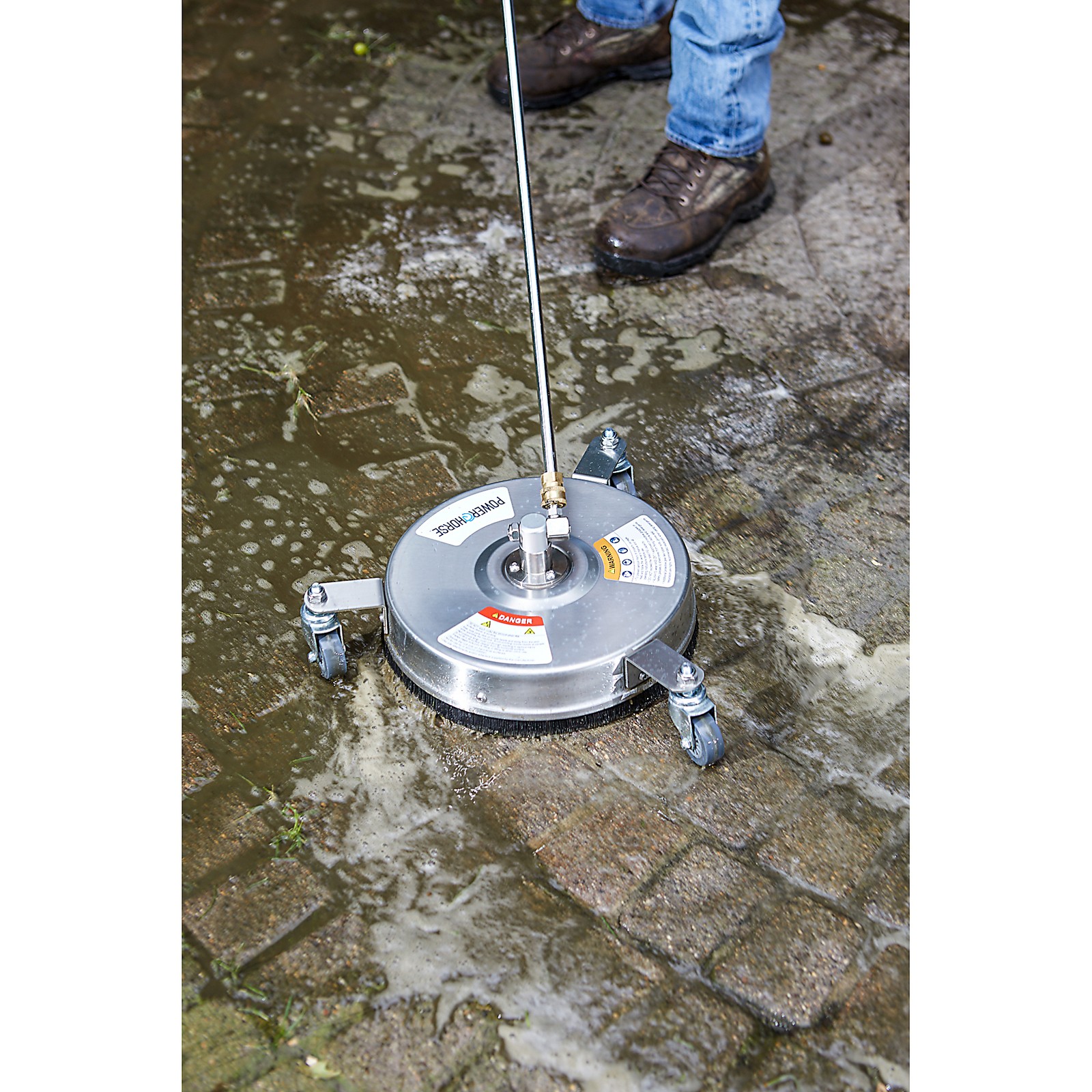Powerhorse 12in. Pressure Washer Surface Cleaner, 4000 PSI, Stainless Steel