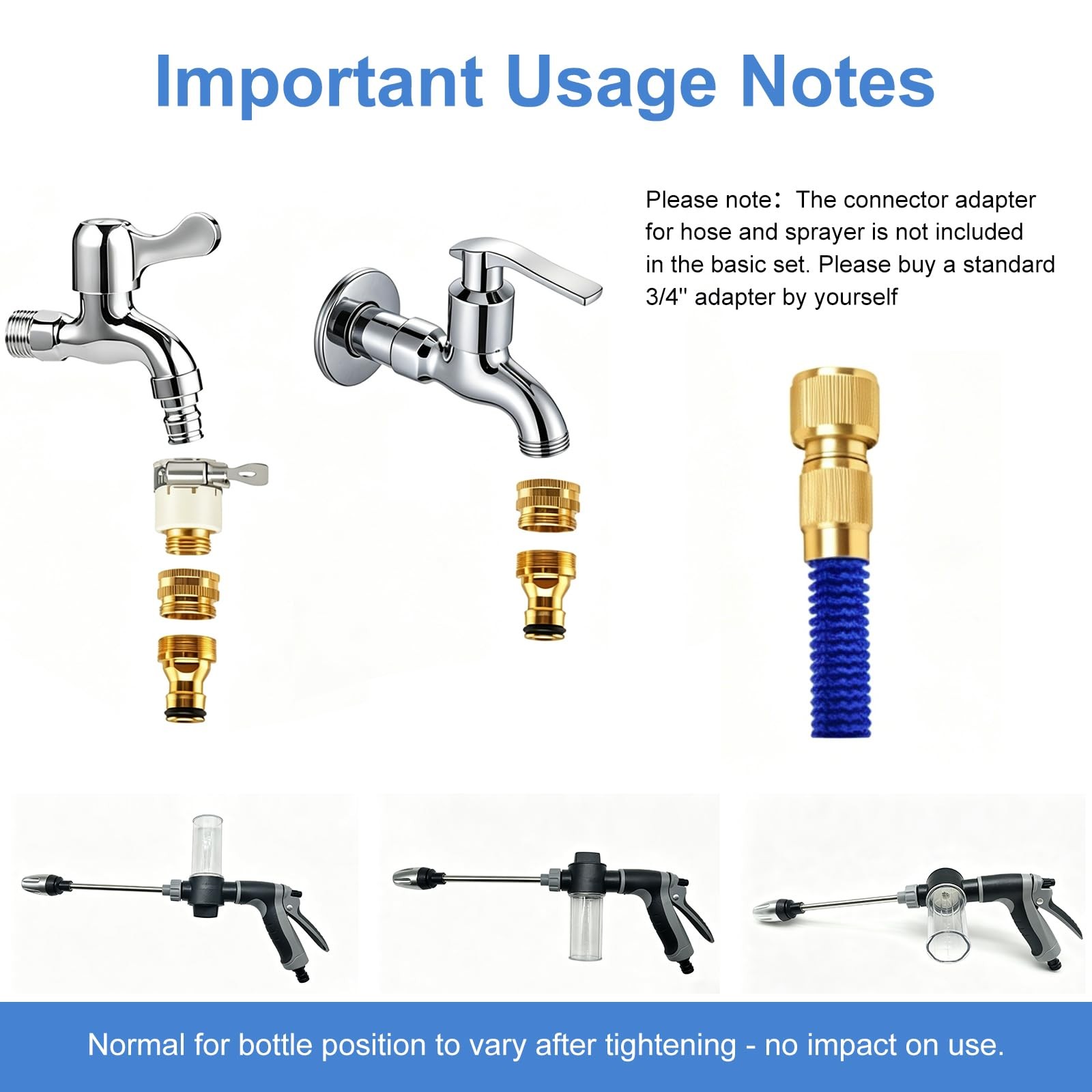 Aquoxis High Pressure Hose Nozzle, Pressure Washer , 3 Spray Modes Handheld P…