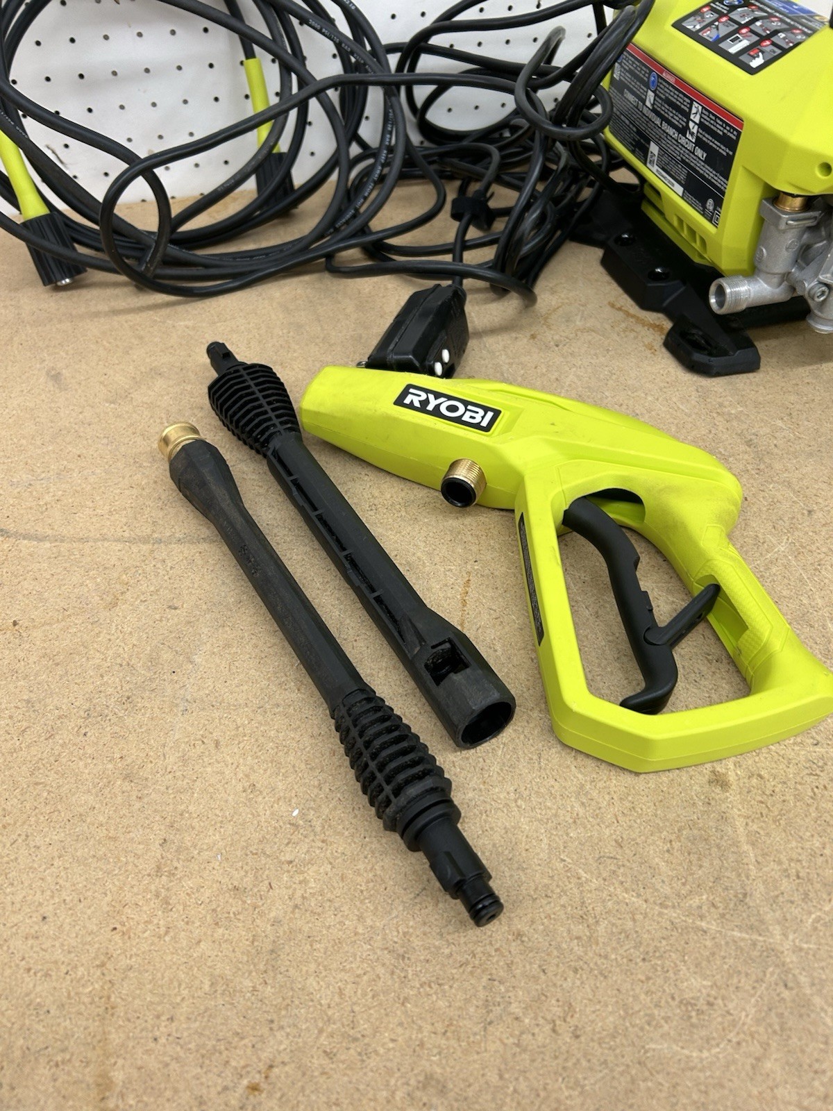 RYOBI 1800 PSI 1.2 GPM Cold Water Pressure Washer NO NOZZLES OR Foam Cannon