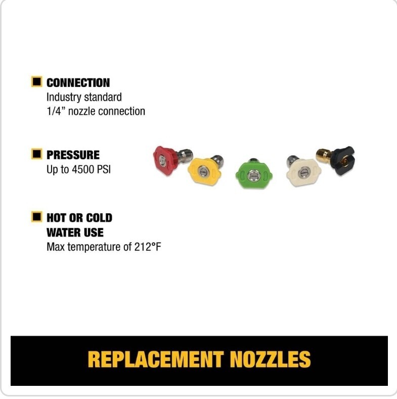 Dewalt DXPA45ST Replacement Spray Nozzles, 4500 PSI