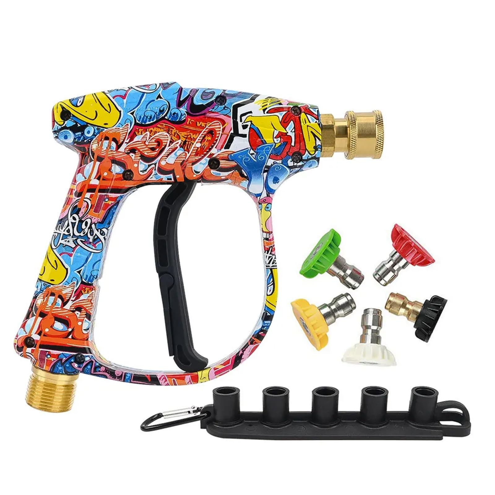 High Pressure Washer Gun 3000 PSI Max, Power Washer Short Gun M22-14mm with 1…