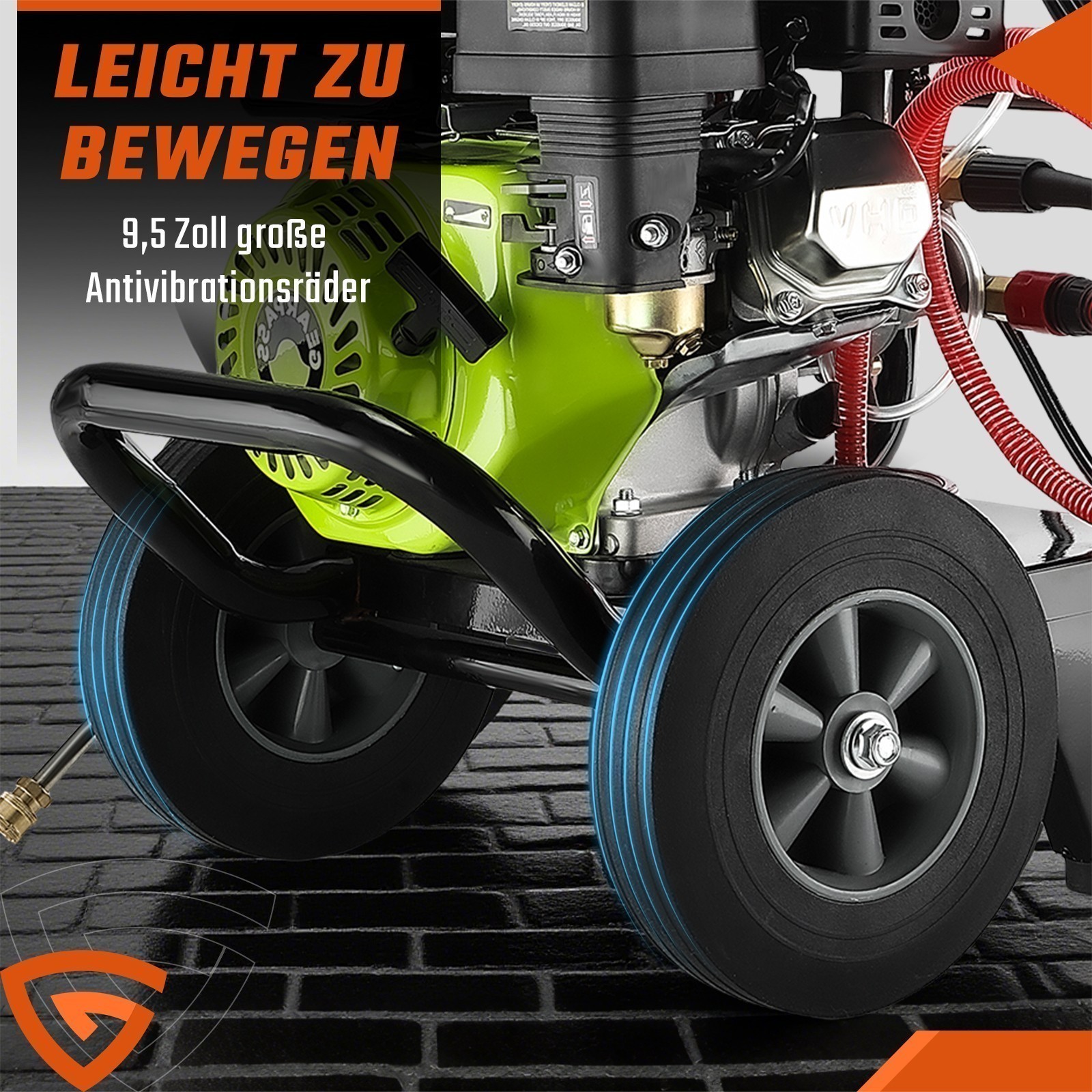 Gas Pressure Washer Gas Powered Washer 3500 PSI 2.6 GPM 212cc 5 Nozzles Black