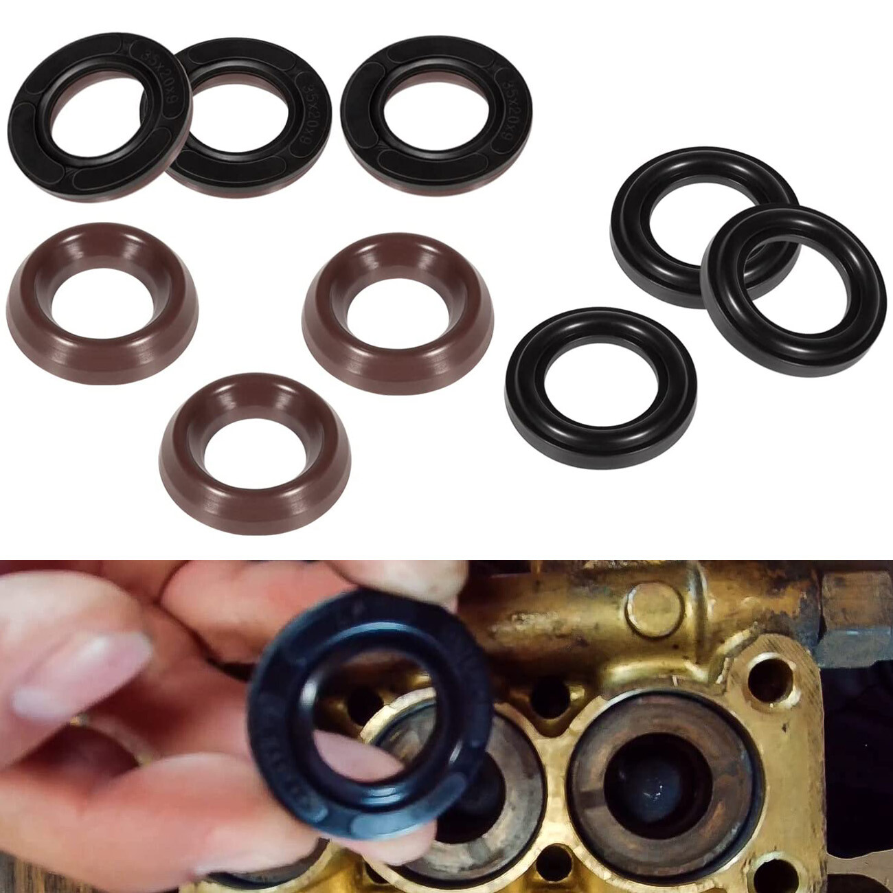 General Pump Kit 69 PACKING KIT 20mm, Repair Kit fits GP K69 Interpump (3 sets)