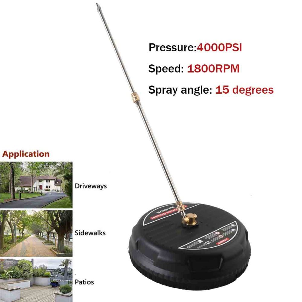 Pressure Washer Surface Cleaner 15 in 4000PSI & Pressure Washer Extension Wand