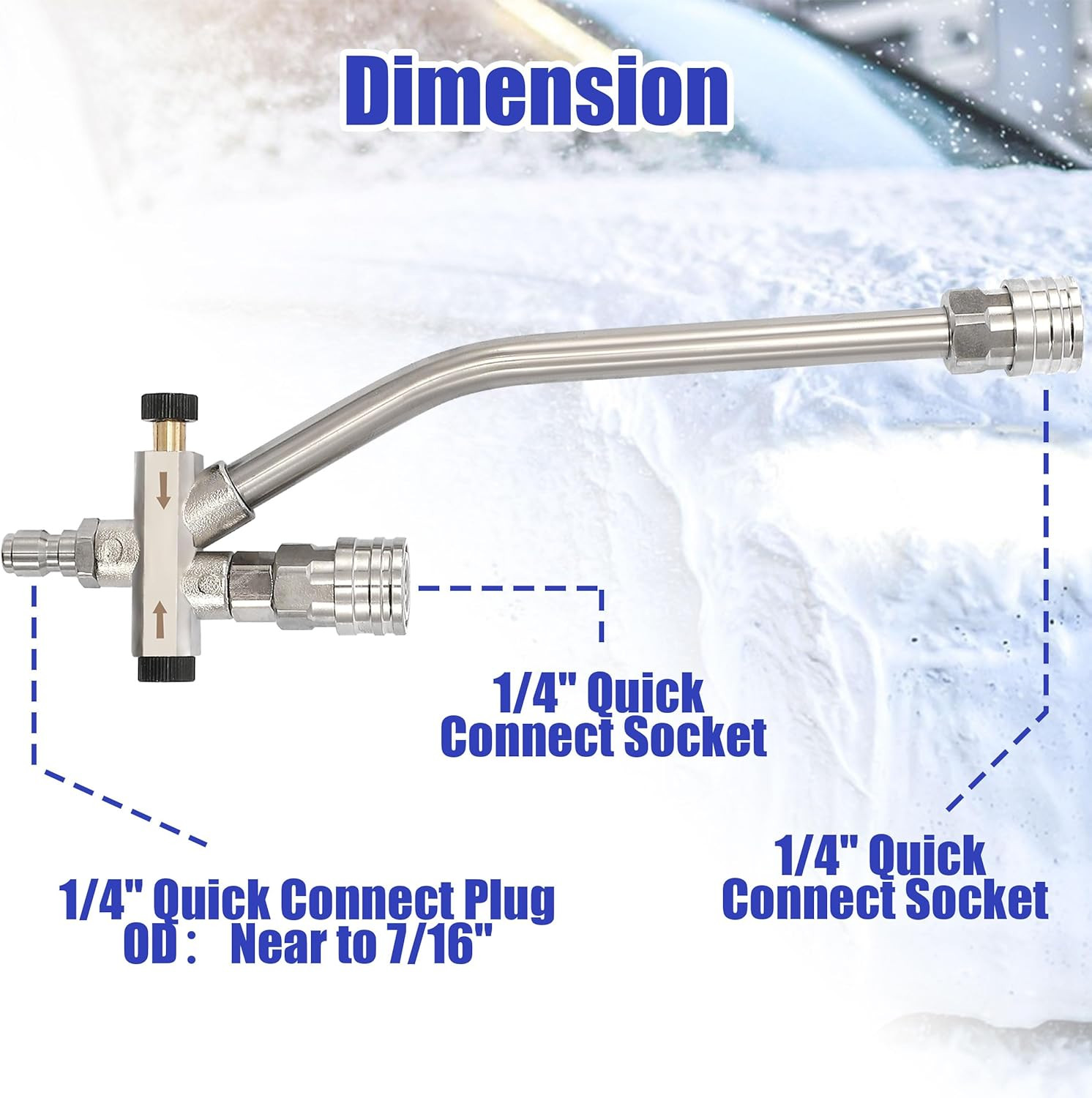 Foam Cannon Dual-Connector Accessory, Pressure Washer Double Tip Attachment…