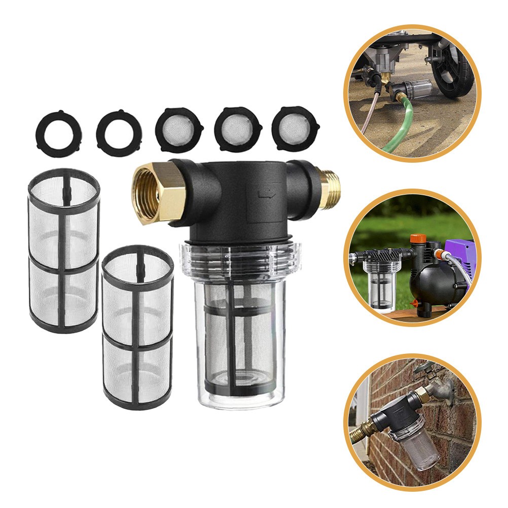 1Set Durable Hose Filter for Pressure Washer Car Wash Inline Water Filter