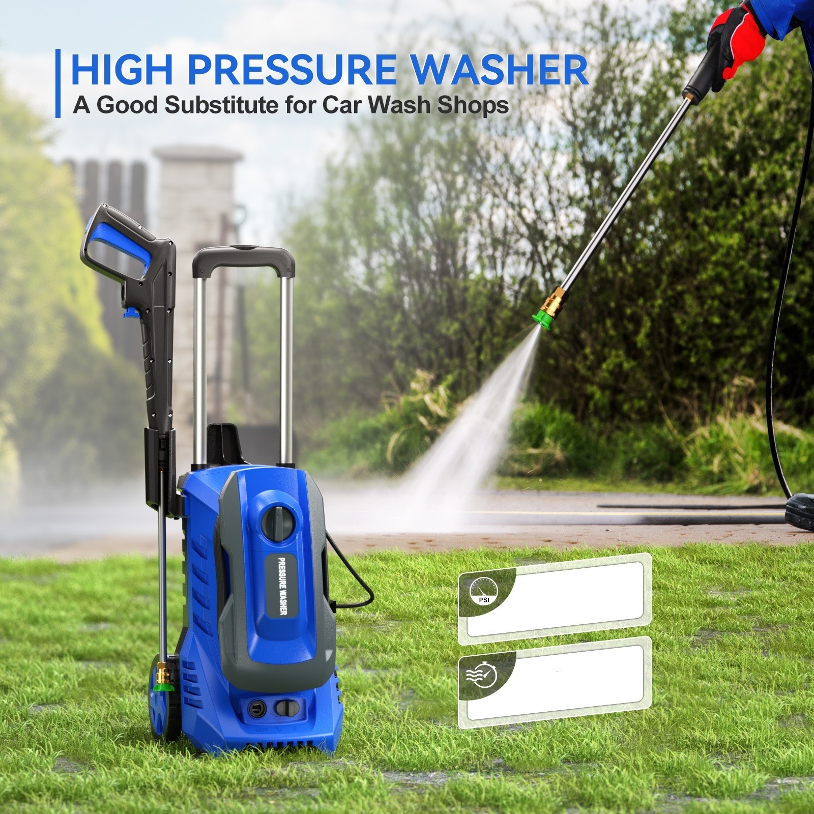 Pressure Washer 5000PSI 2.8GPM Wash Machine Electric Powered for Car Washing