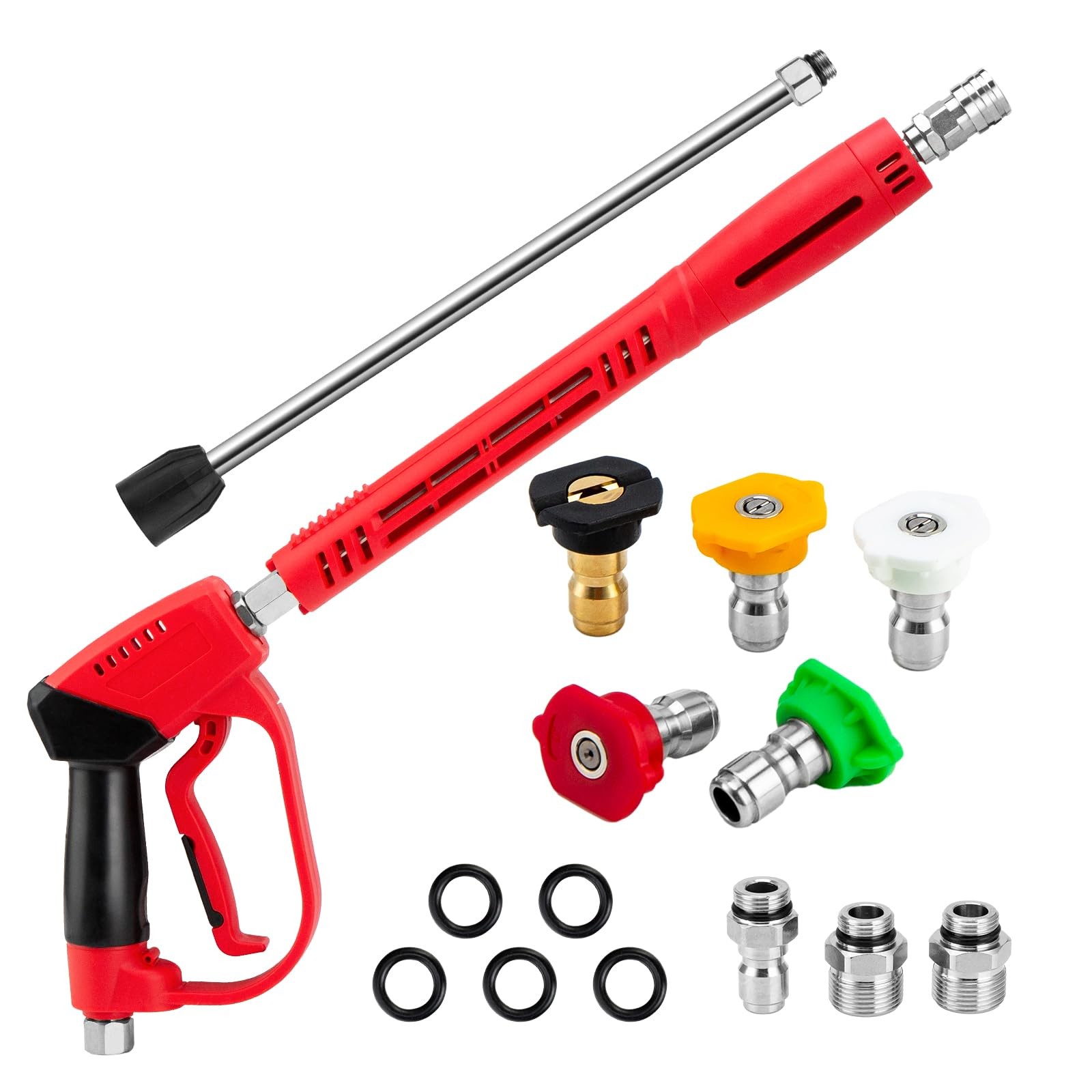 Best High Pressure Washer Gun 5000 PSI, Power with Replacement Wand Extension, 5