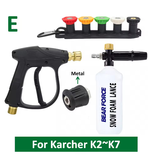 Pressure Washer for Car Cleaning Water Karcher Gun Quick Connector Hose Auto
