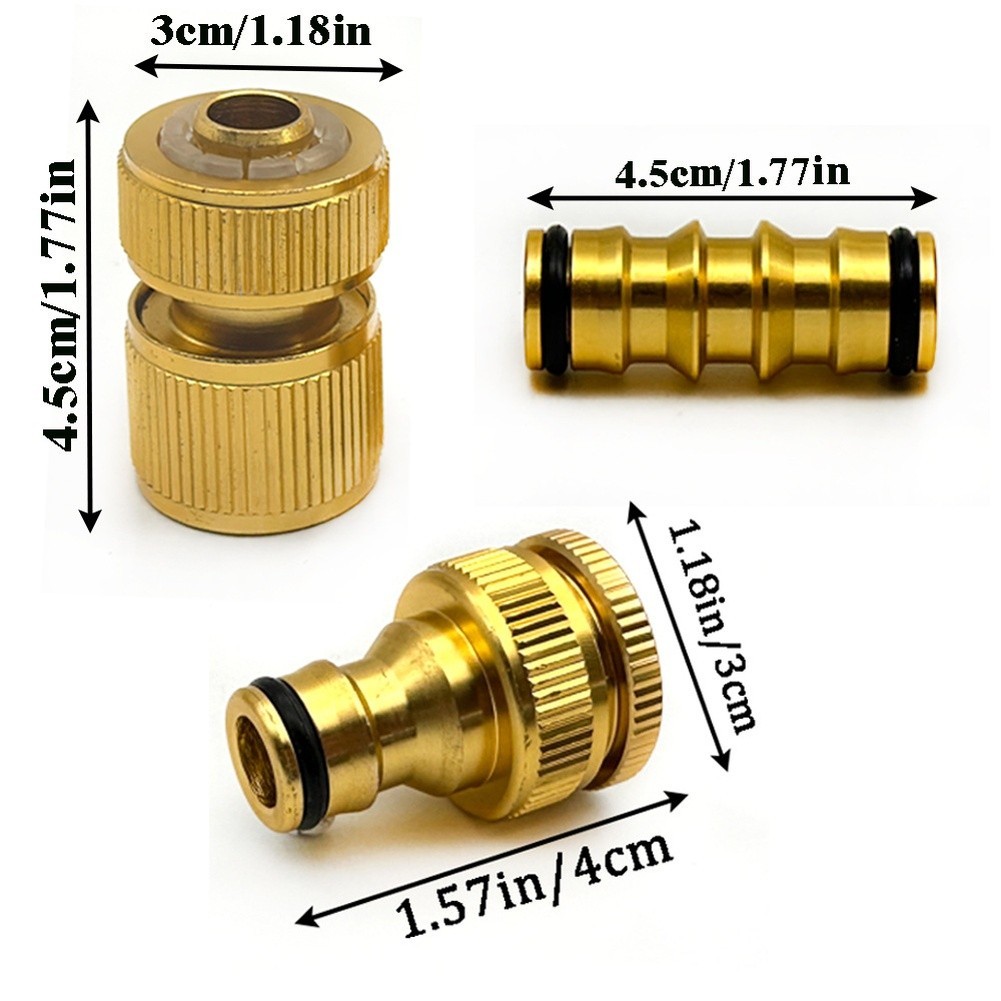 Quick Connect Hose Fittings 4 Pack 4-Way Splitter for Standard 3/4in Hoses