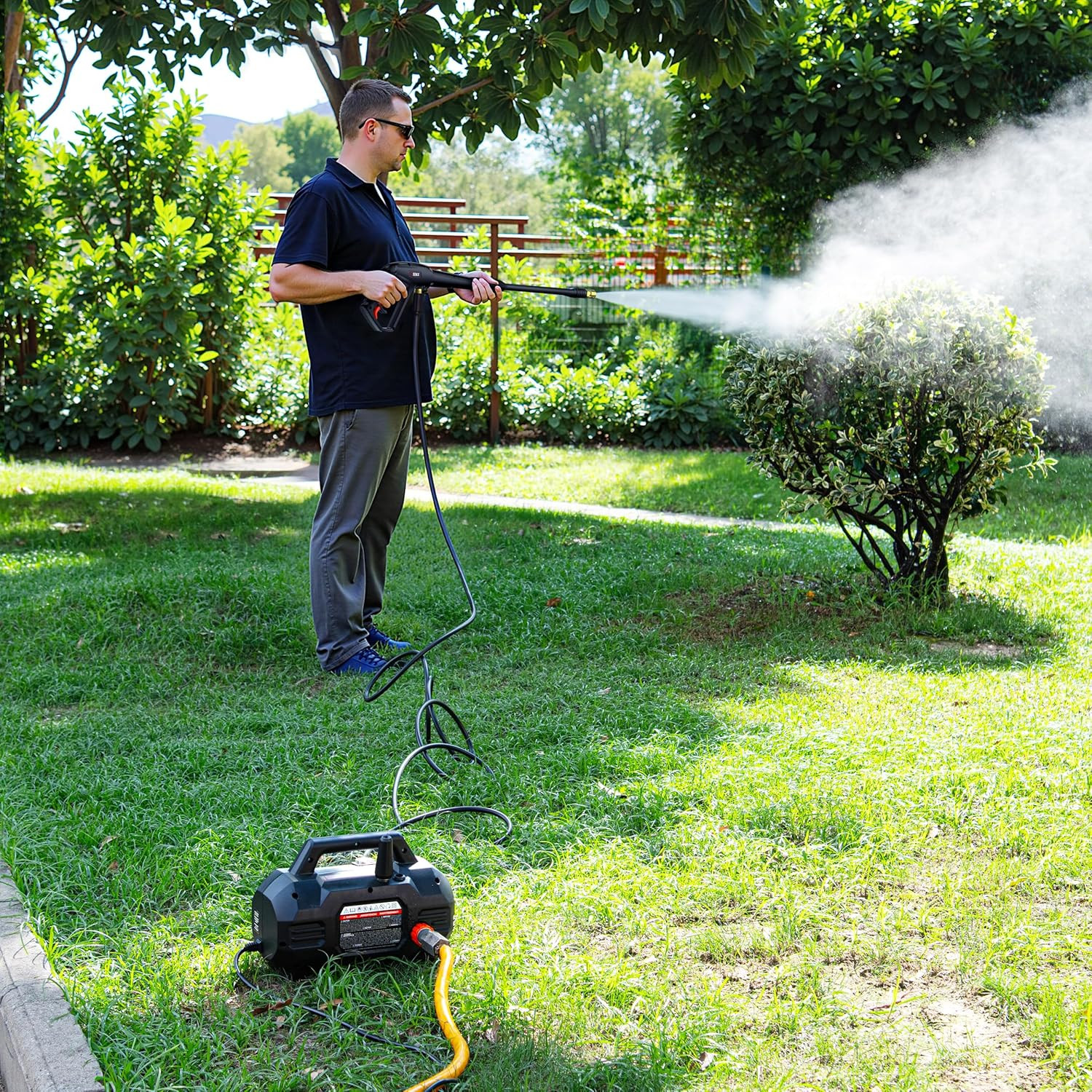 SENIX 13 Amp Electric Pressure Washer – 1700 PSI, 1.2 GPM, Compact with Foam Can