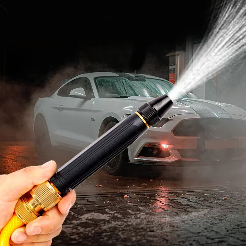 Adjustable Car Wash Water Gun High Pressure Metal Sprinkle Spray Nozzle
