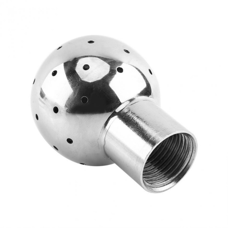 Smooth Surfaces Steel Cleaning Nozzle Sprayer Ball With Fixed Internal Thread
