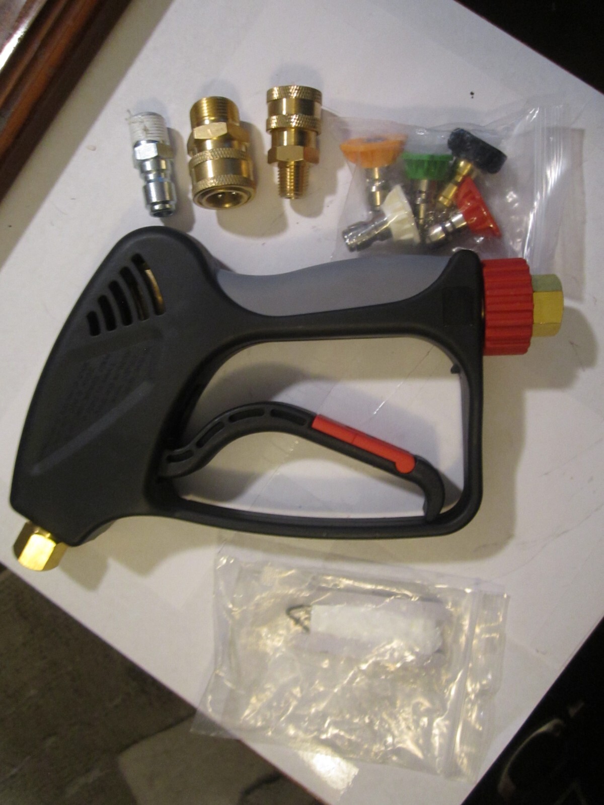 TOOLCY PRESSURE POWER WASHER SHORT GUN,COMMERCIAL 5000 PSI/10.5 GPM NOZZLE TIPS