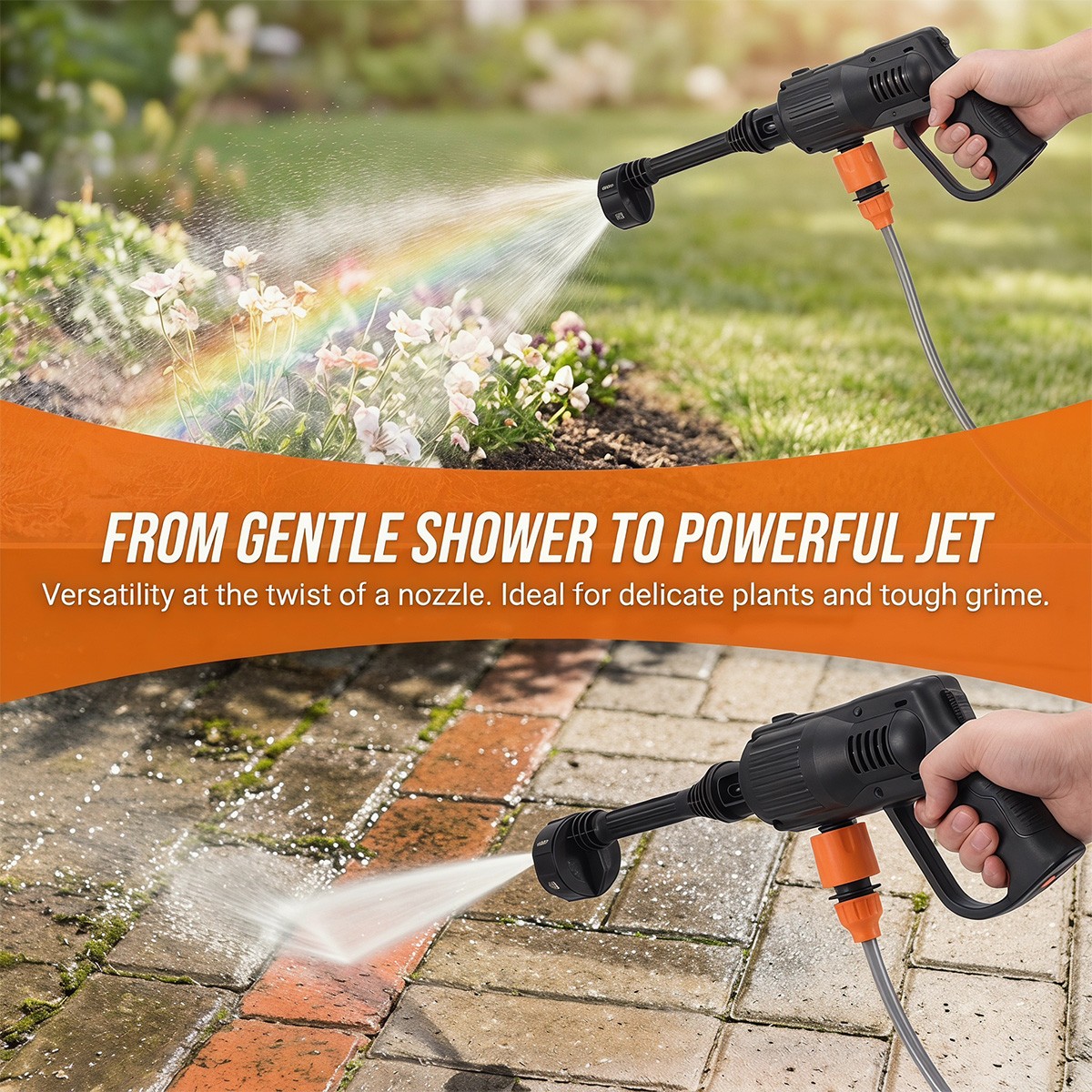 Cordless Electric High Pressure Water Spray Car Gun Portable Washer Clean Tool