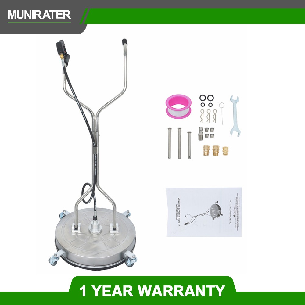 24″ Pressure Washer Surface Cleaner w/ Handles & Wheels Quick Connect us