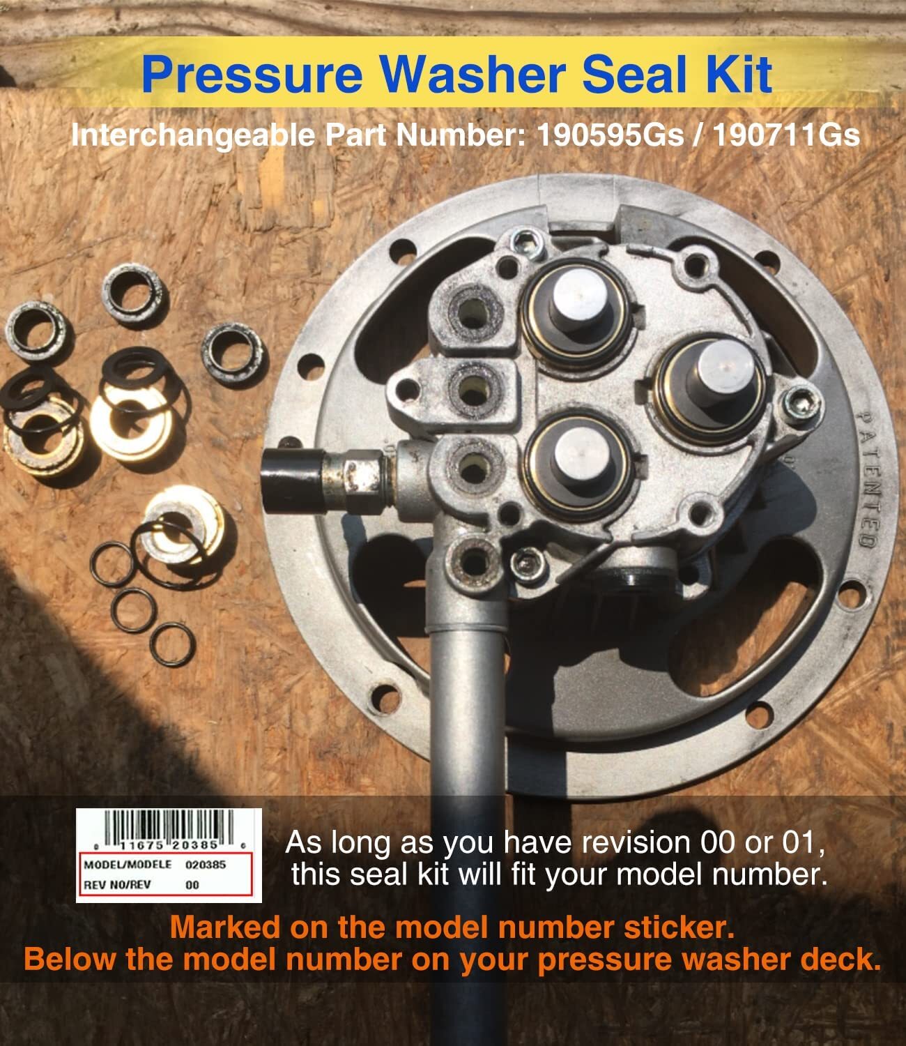 Complete Pressure Washer Seal Kit for Briggs Stratton 190595GS 190711GS 193807GS