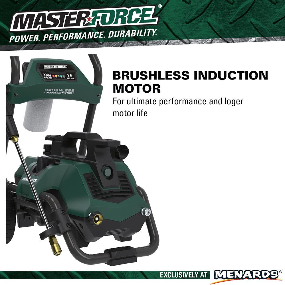 2300 PSI 1.5 GPM 13 Amp Corded Electric Pressure Washer 4 Spray Turbo Nozzle