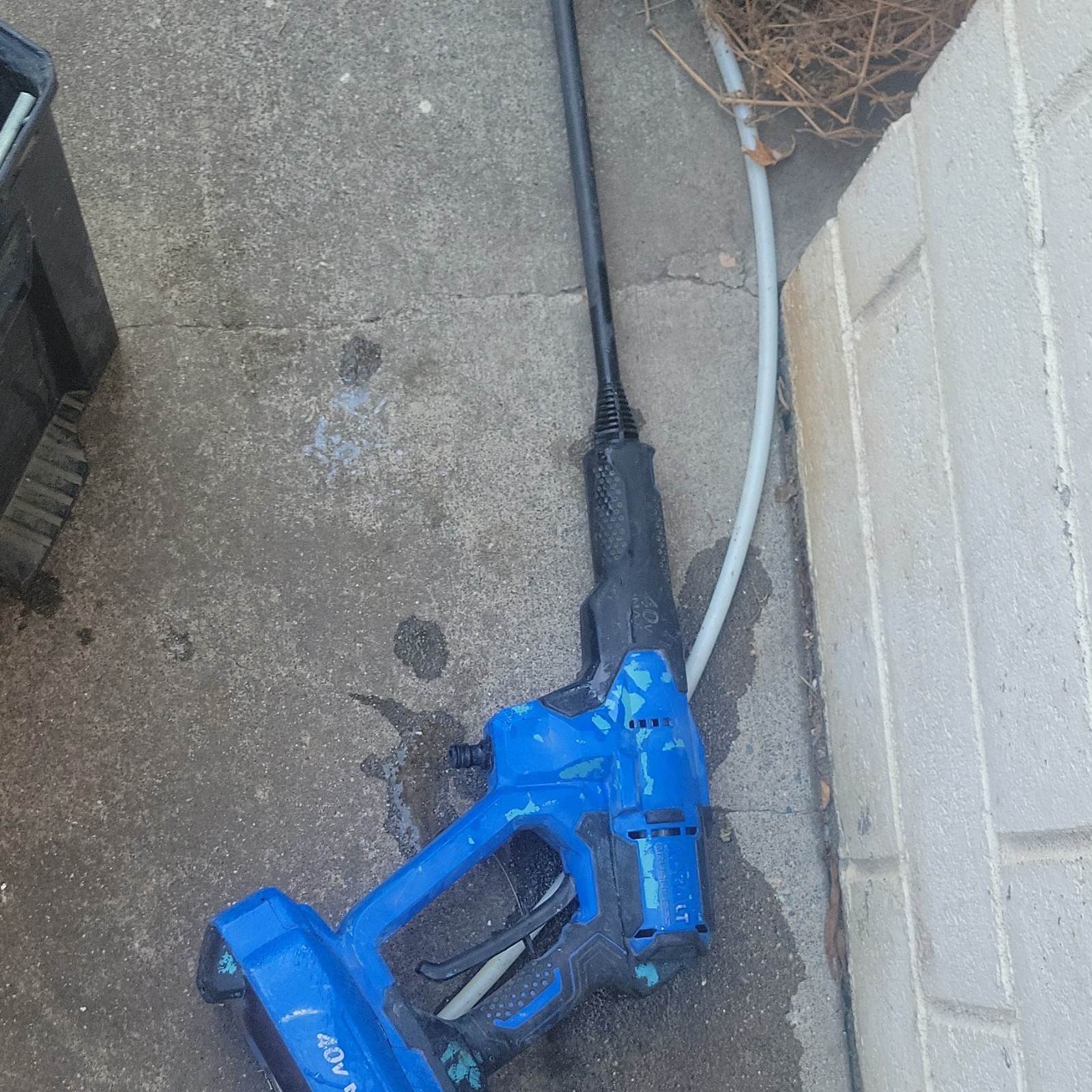 Kobalt 40V MAX Cordless Battery Cold Water Pressure Washer Spray Gun Blue