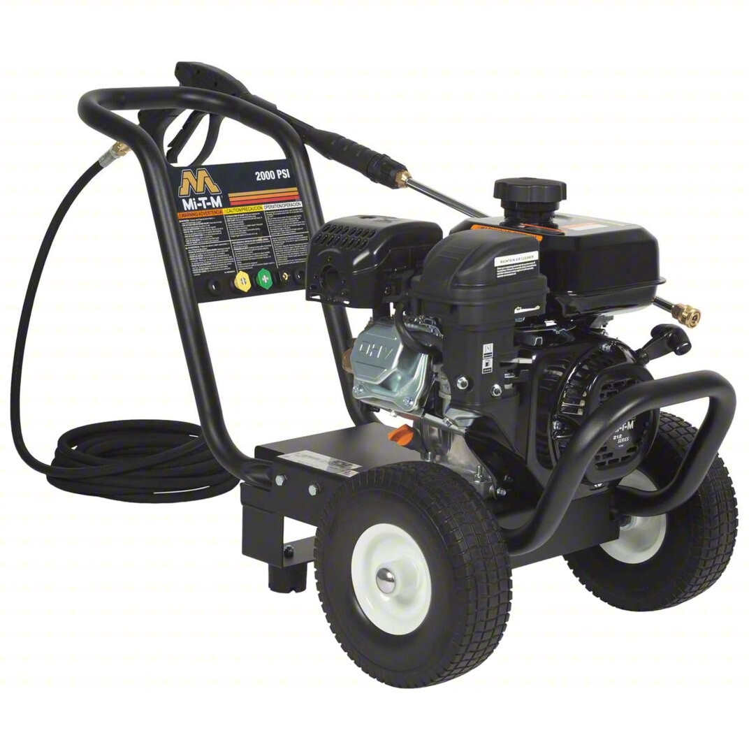 MI-T-M Pressure Washer: 2,000 psi Op Pressure, Cold, 7 hp HP, 2.5 gpm