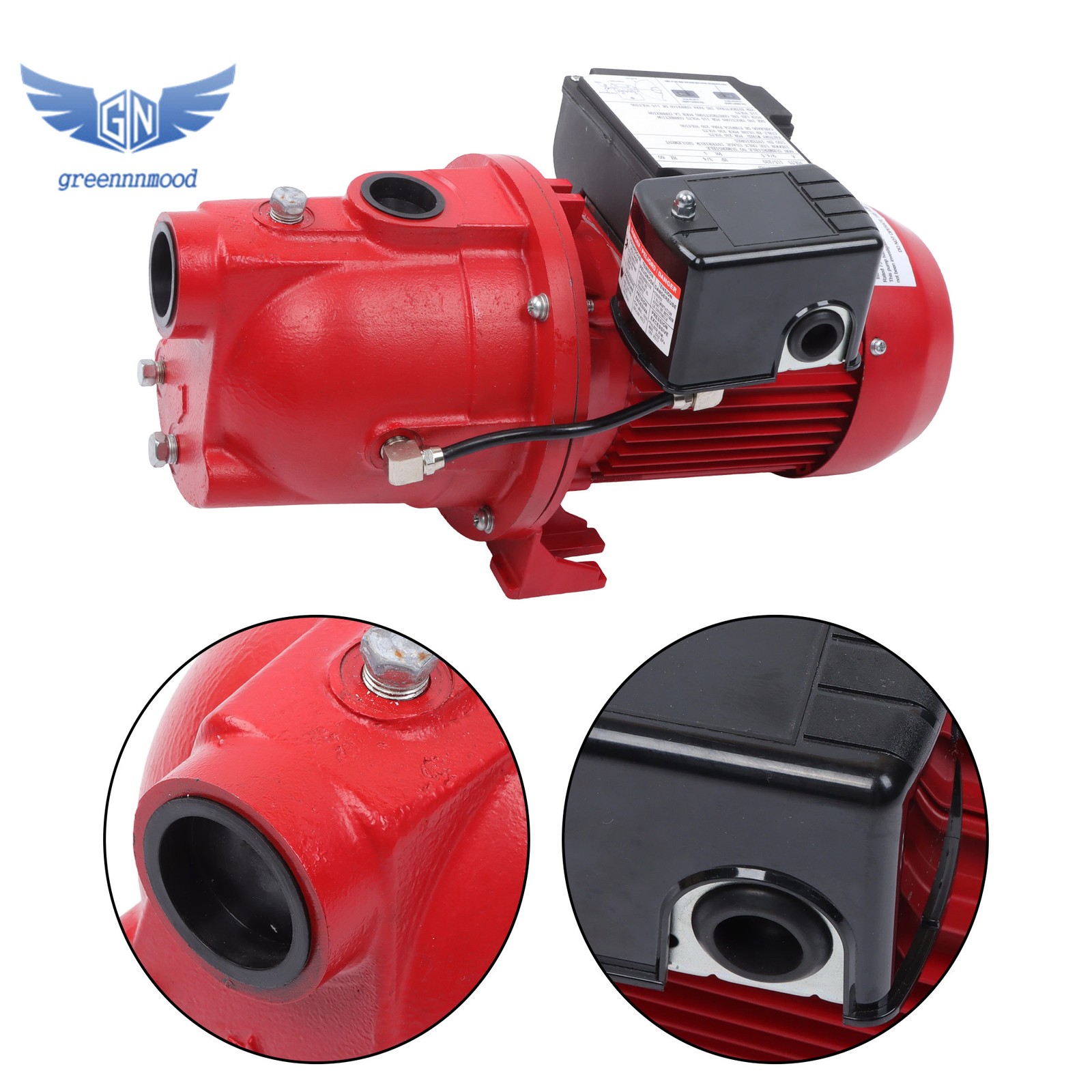 3/4 HP, 13 GPM Dual Voltage (115/230 Volts) Shallow Well Jet Pump, Red 97080701