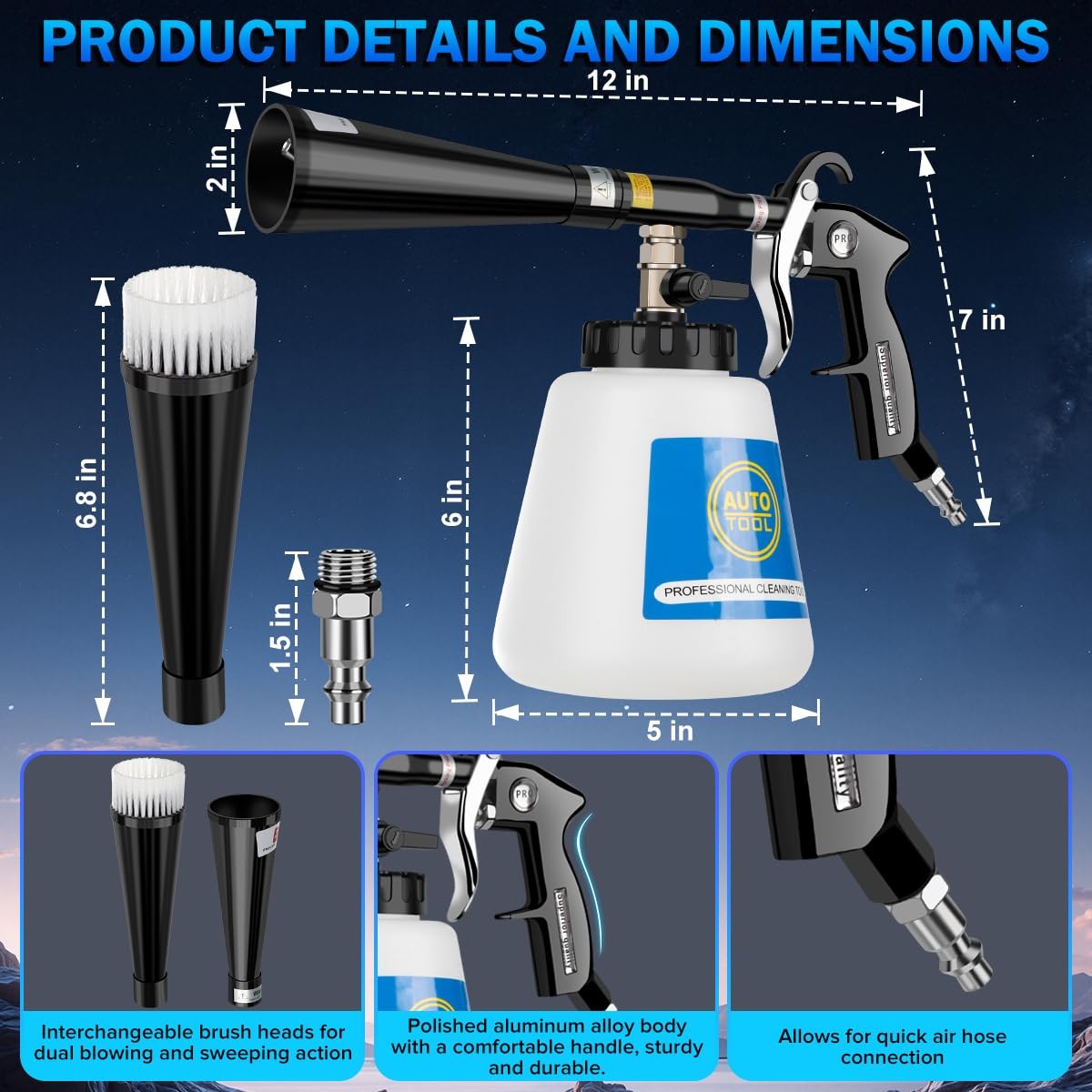 Car Cleaning Gun,High-Pressure Air Blow Gun,Air Set2