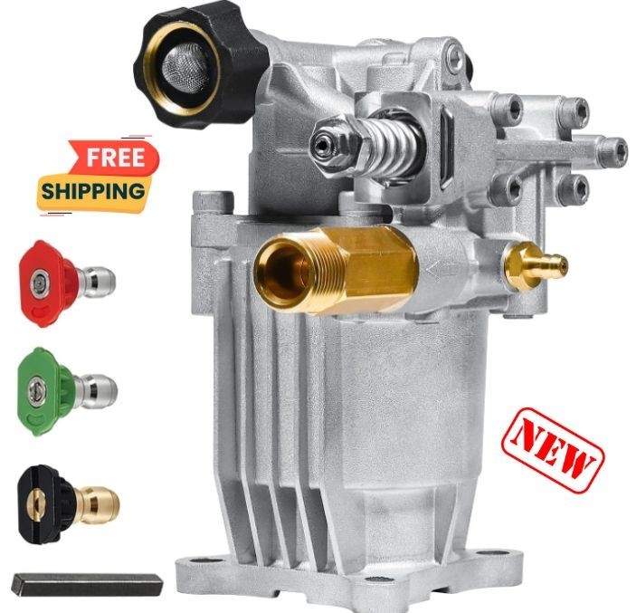 Bomba Hidrolavadora 3/4” 2600-3300 PSI 2.5 GPM Eje Horizontal Gasolina Motor