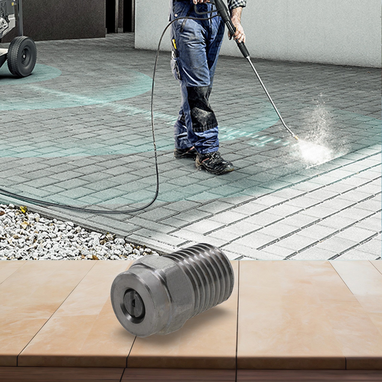 Pressure Washer Jet wash Spray NOZZLE 1/4 meg 0° 15° 25° 40° Sizes 04 1.2mm