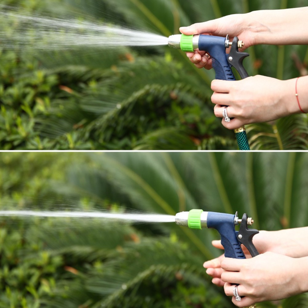 Ergonomic Adjustable Hose Nozzle with Multiple Water Patterns for Outdoor Use