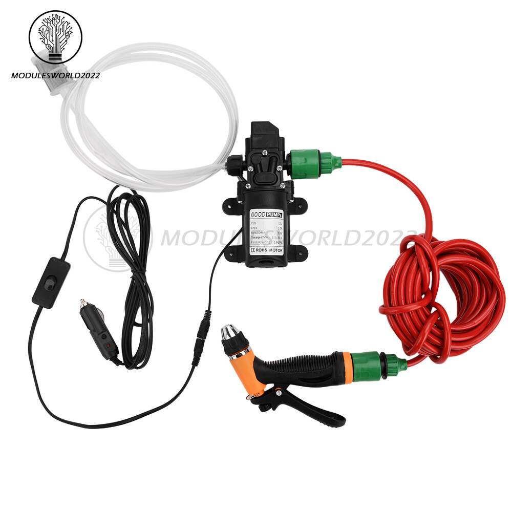 DC12V 80W High Pressure Self-Priming Car Portable Washer Water Pump Kit