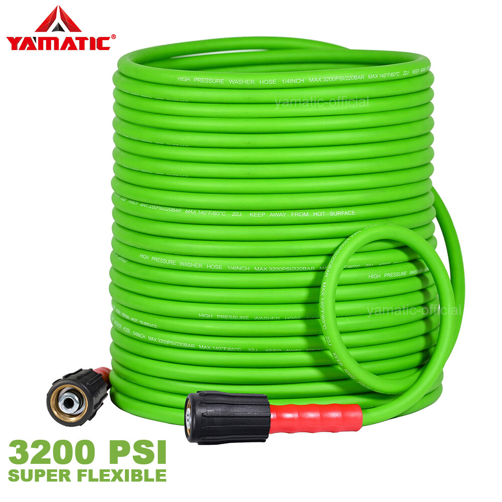 YAMATIC High Pressure Washer Hose 25/50/100 FT M22-14/15mm 1/4 3200PSI