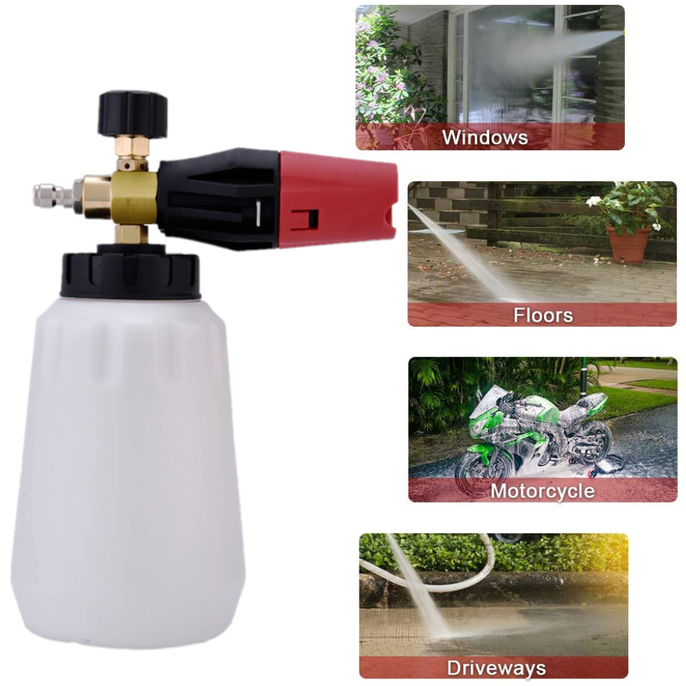 Pressure Washer Gun Foam Cannon with 1/4 Inch Quick Connector for Car Washing US