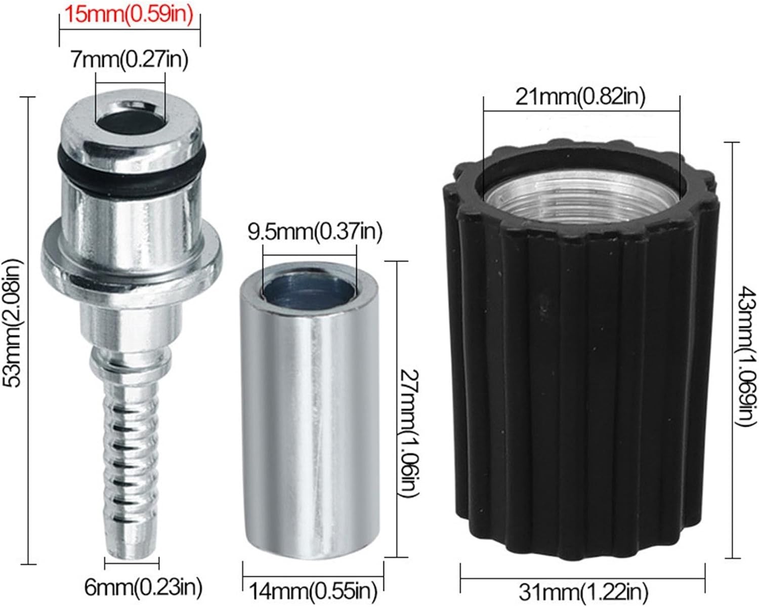 High Pressure Washer Hose Repair Kit, Hose Washers Insert Fittings Car Washer Wa