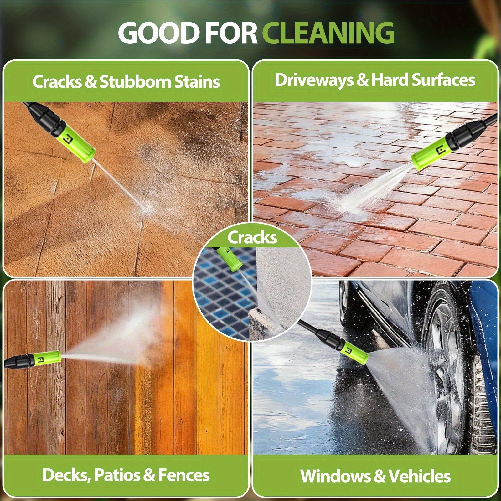 Electric Pressure Washer 1500W High Pressure Washer Portable with 4 in 1 Nozzle