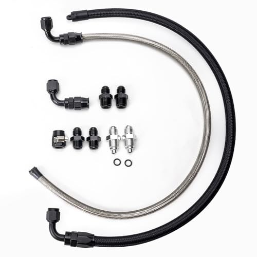 6AN Power Steering Pump Hose Kit 25Inch Compatible with Chevy C10 LS Engine,