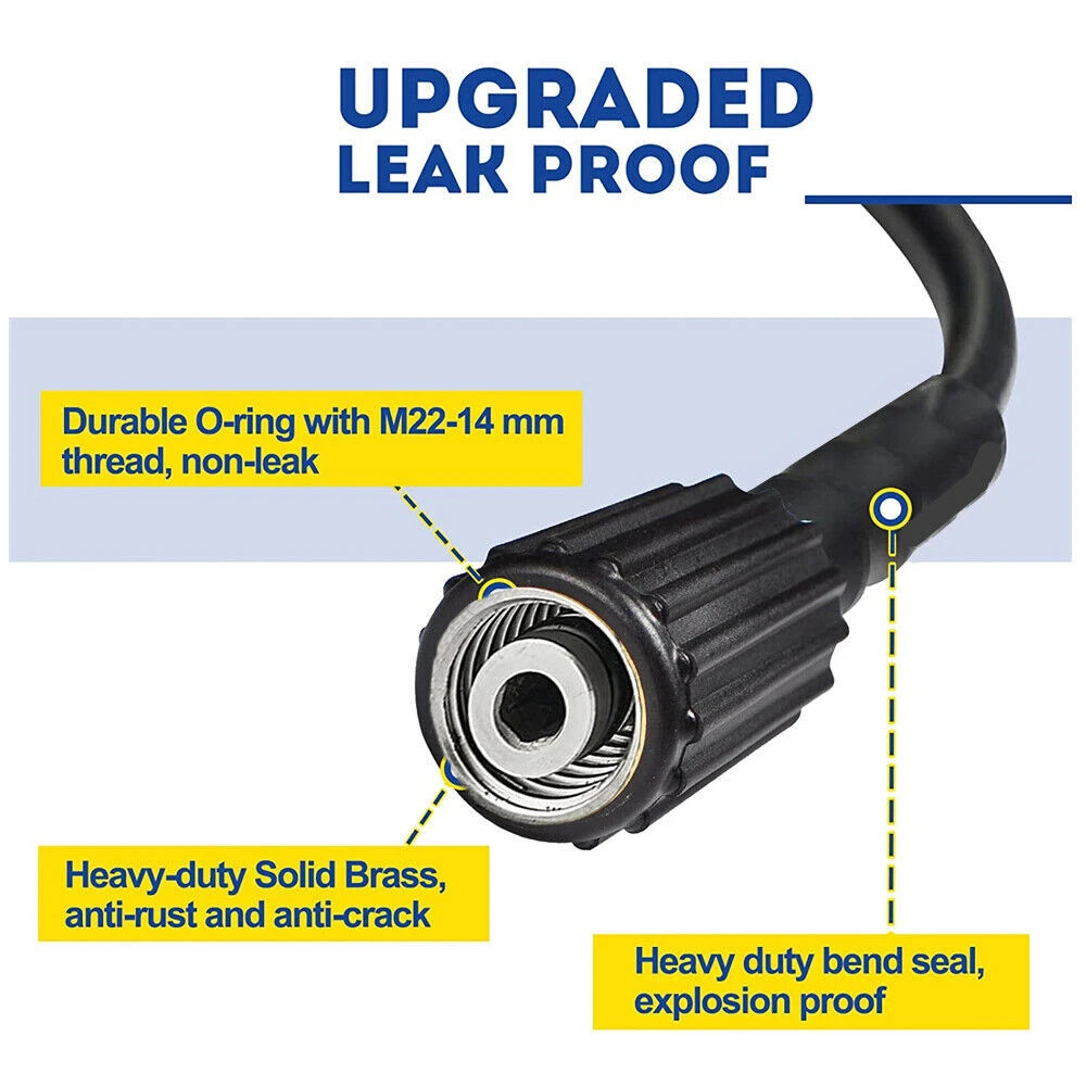 High Pressure 4000PSI Car Power Washer Gun Spray Wand Lance Nozzle and Hose Kit